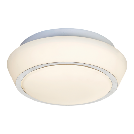 Ludo Plafond 30cm Hvit-Krom