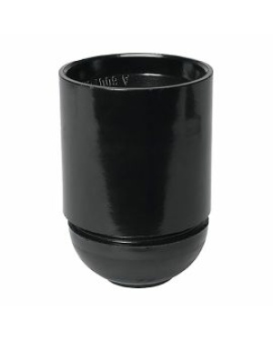 Lampeholder E27 Sort u/gjenger