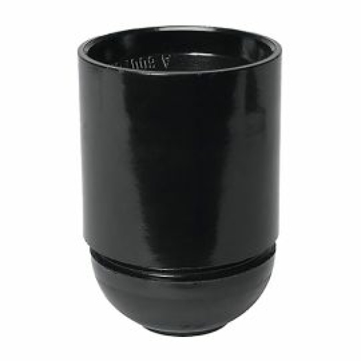Lampeholder E27 Sort u/gjenger