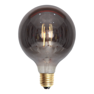 EDISON G125MM SMOKE 175LM E27/4W DIM
