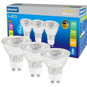 LED GU10 827 4,7W 36° 390lm DIM 3-pack
