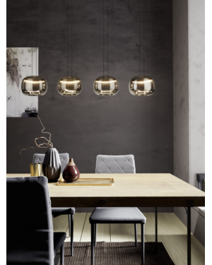 Hortunas 4-rekke sort M/sort-transp glass