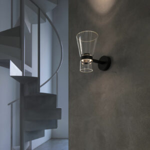 NOCTURNE vegglampe Cone - sort