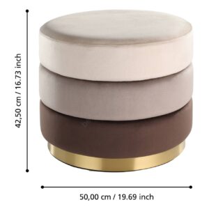 MASHIKE Puff Beige, H 45cm, Ø 50cm