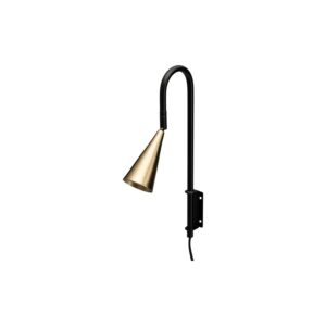 SPLINE vegglampe H36 cm sort/messing – By Rydéns